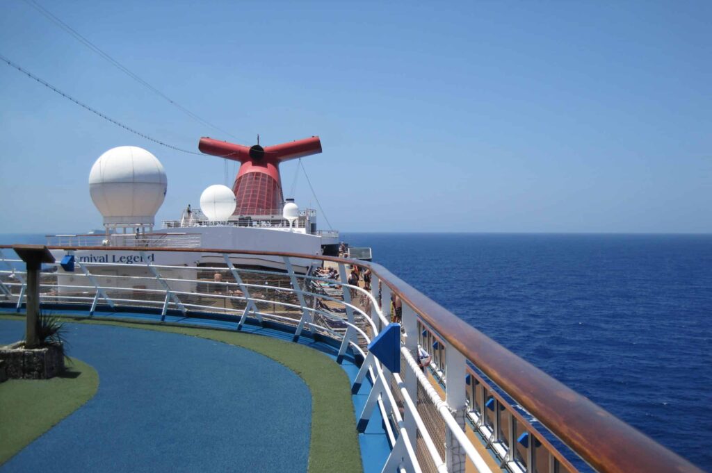 A photo on board a cruise ship