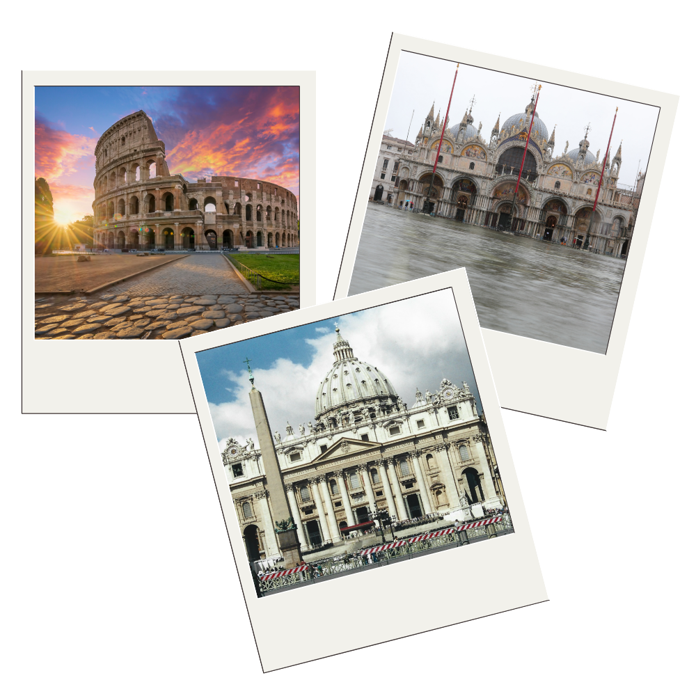 An image of polaroids from Italy