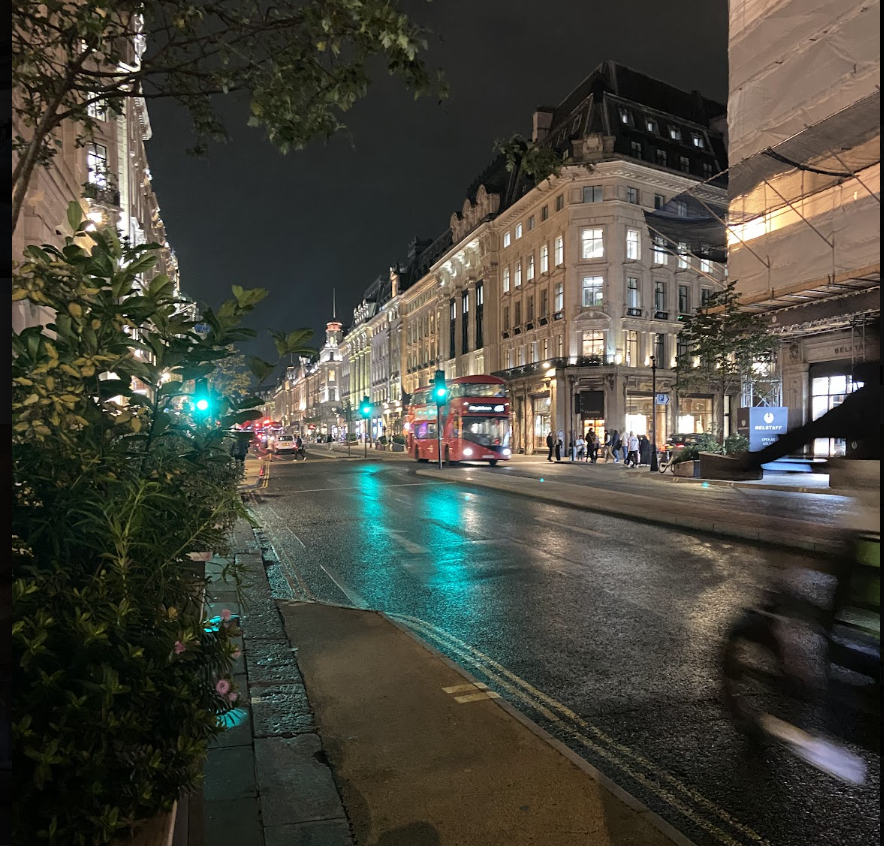 A photo of London at night